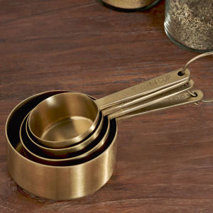 Nkuku Mane Measuring Cups Brushed Gold